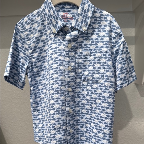 Blue Fish Pattern Kids Shirt - Picture 1 of 3